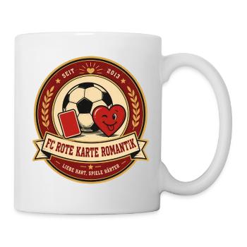 FC Rote Karte Romantik - Tasse - Weiß - Rechts