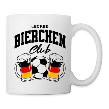 Lecker Bierchen Club Fußball Deutschland - Tasse - Weiß - Rechts