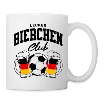 Lecker Bierchen Club Fußball Deutschland - Tasse - Weiß - Rechts