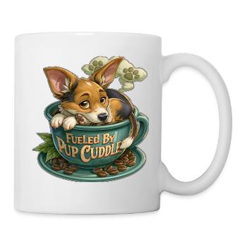 Pup Cuddle in Coffee Cup - Mug - white - Right