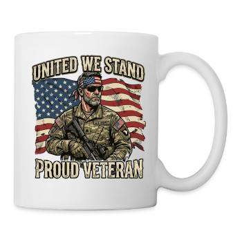 Vereinter Veteran Stolz und Pflicht - Tasse - Weiß - Rechts