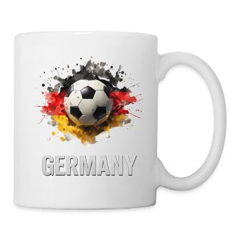 Germany Fußballfarben Splash - Tasse - Weiß - Rechts