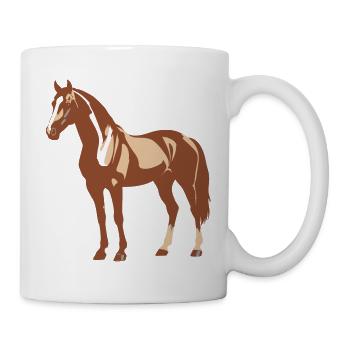 Pferd Design - Tasse - Weiß - Rechts