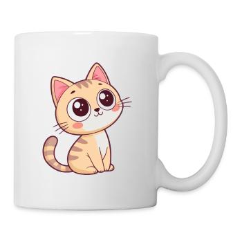 Chaton curieux pastel - Mug blanc - blanc - Droite