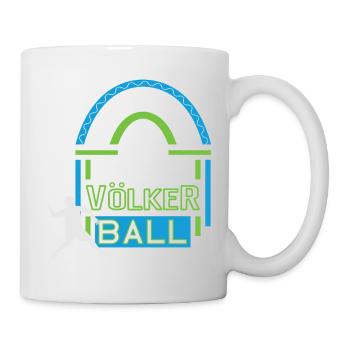 Völkerball Jubiläum 10 Jahre Trainer Spieler Jubi - Tasse - Weiß - Rechts