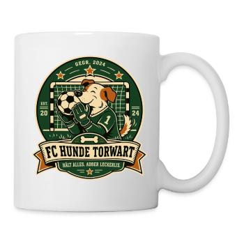 FC Hunde Torwart - Tasse - Weiß - Rechts