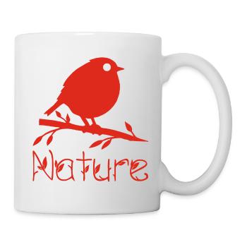 La nature se réveille (rouge) - Mug blanc - blanc - Droite