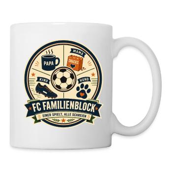 FC Familienblock - Tasse - Weiß - Rechts