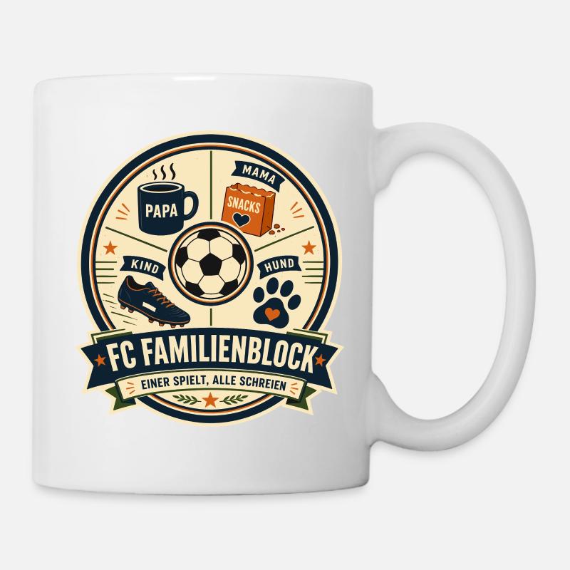 FC Familienblock - Tasse - Weiß