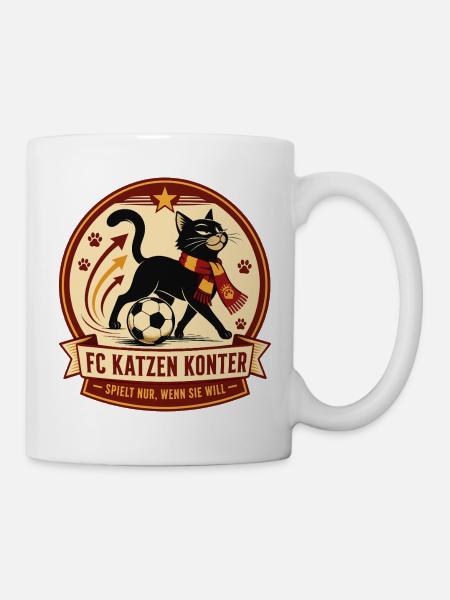 FC Katzen Konter - Tasse - Weiß