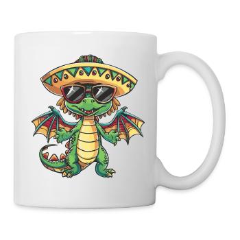 Dragon Funny Sombrero - Mug - white - Right