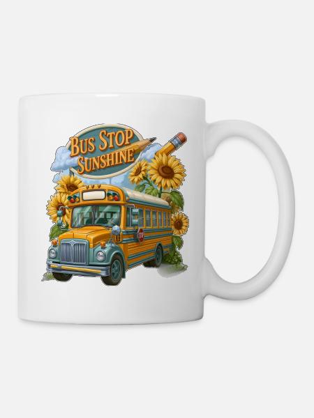 Bushaltestelle Sunshine - Tasse - Weiß