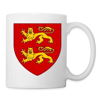 Heraldisches Wappen der Normandie - Tasse - Weiß - Rechts
