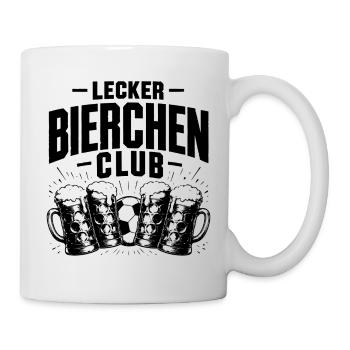 Lecker Bierchen Club Fußball & Bier - Tasse - Weiß - Rechts