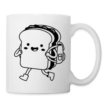 Kawaii-Sandwich - Tasse - Weiß - Rechts