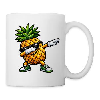 Dabbing Ananas - Tasse - Weiß - Rechts