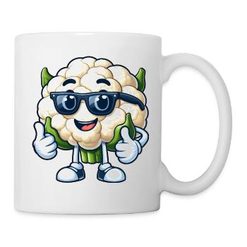 Cooler Blumenkohl Vegan Vegetarisch Sonnenbrille  - Tasse - Weiß - Rechts