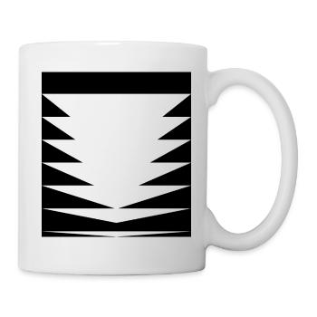 Dreiecks-Musterdesign - Tasse - Weiß - Rechts