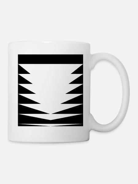 Dreiecks-Musterdesign - Tasse - Weiß