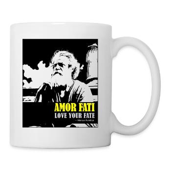 Amor Fati – Love Your Fate Marcus Aurelius - Mug blanc - blanc - Droite