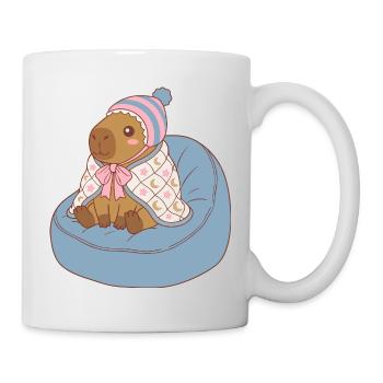Cuddle Capybara Moonstar-Decke – Kawaii-Design - Tasse - Weiß - Rechts