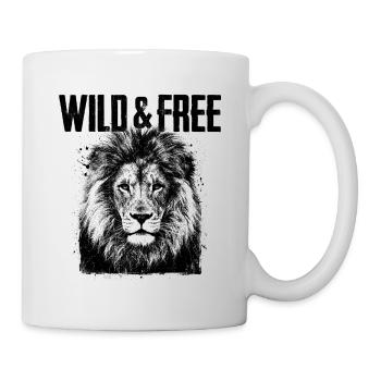 Lion sauvage et libre - Mug blanc - blanc - Droite