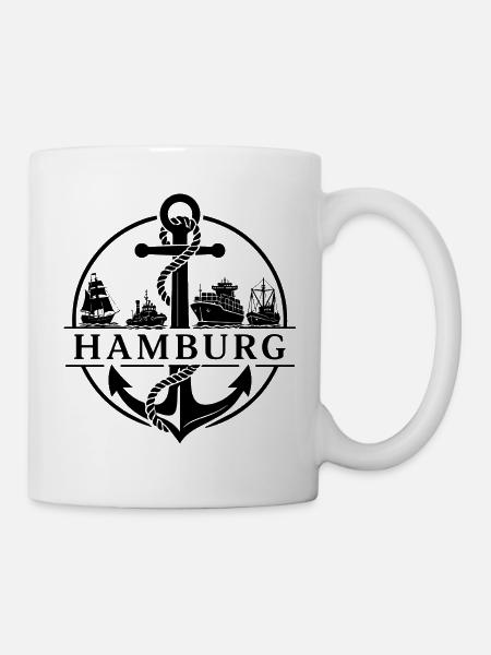 Hamburg Boote - Tasse - Weiß