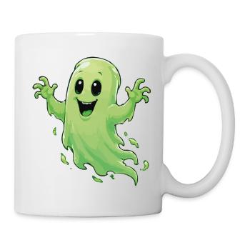 Green Cartoon Ghost - Mug - white - Right