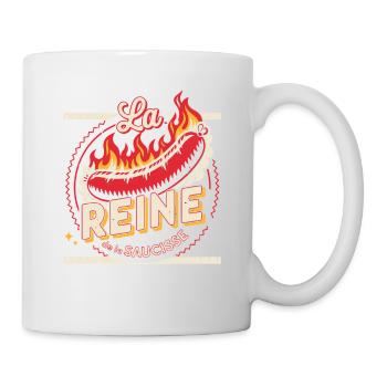 La Reine de la Saucisse en Flammes - Mug blanc - blanc - Droite