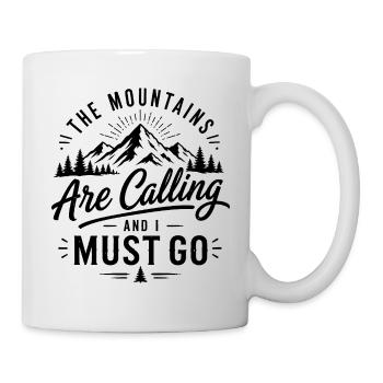 Les montagnes m’appellent et je dois y aller – vintage - Mug blanc - blanc - Droite