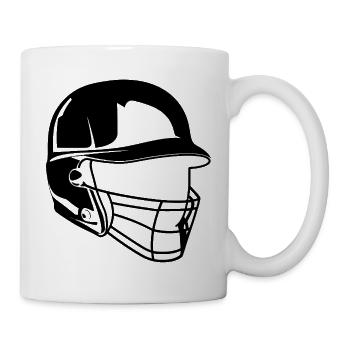 Baseball Helm - Tasse - Weiß - Rechts