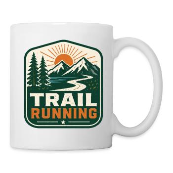 Course sur sentier - Mug blanc - blanc - Droite