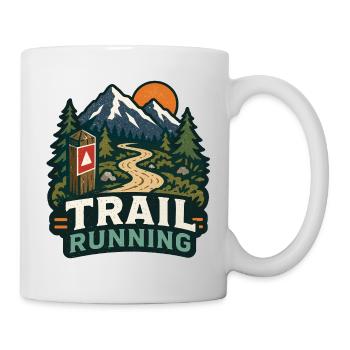 Trail running - Mug blanc - blanc - Droite