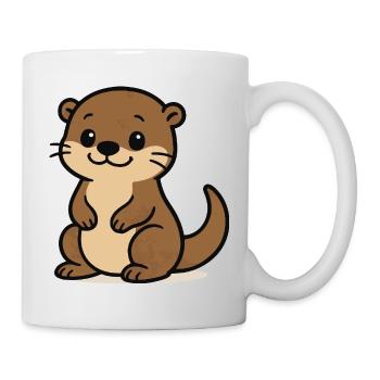 Niedlicher Otter - Tasse - Weiß - Rechts