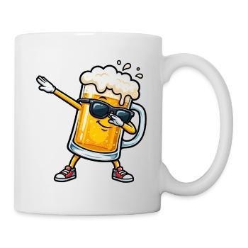 Tamponner la chope de bière - Mug blanc - blanc - Droite