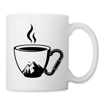 Montagnes Coffee Cup Carabiner en plein air - Mug blanc - blanc - Droite