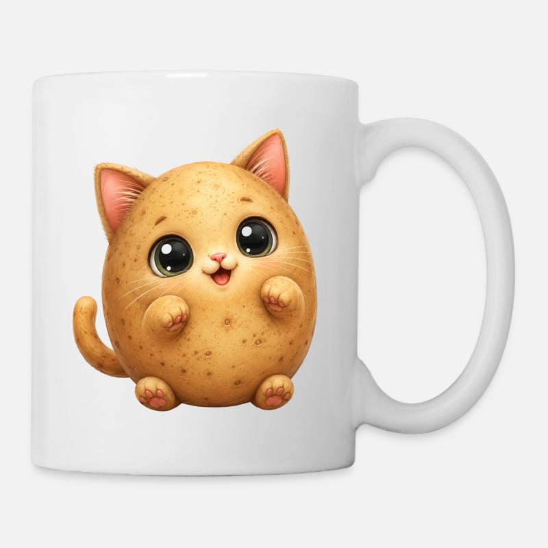 Chat de Patate mignon - Mug blanc - blanc