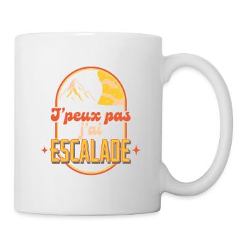 J’ai escalade Montagne rétro - Mug blanc - blanc - Droite