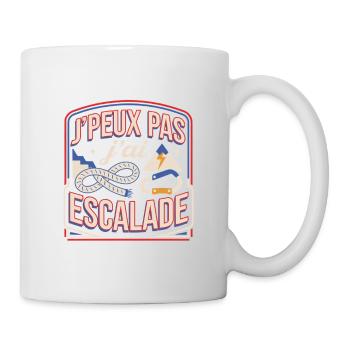 J’peux pas j’ai escalade – humour - Mug blanc - blanc - Droite