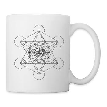 Cube de Metatron – Géométrie sacrée puissante - Mug blanc - blanc - Droite