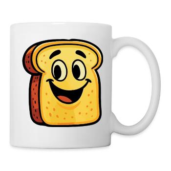 Kawaii toast with backpack - Mug - white - Right