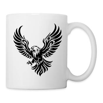 Powerful eagle with outstretched wings - Mug - white - Right