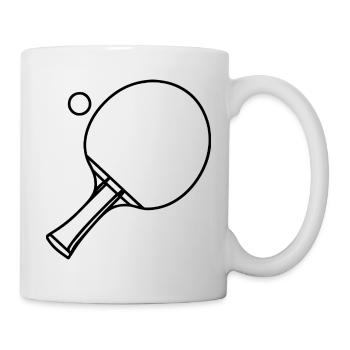 Table tennis bat and ball - Mug - white - Right