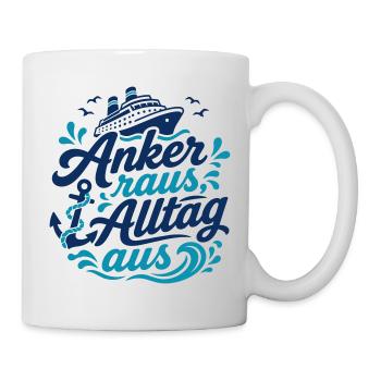 Anchor out, everyday life off - Mug - white - Right