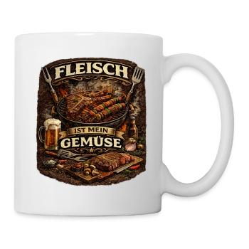 Fleisch Ist Mein Gemüse - Tasse - Weiß - Rechts