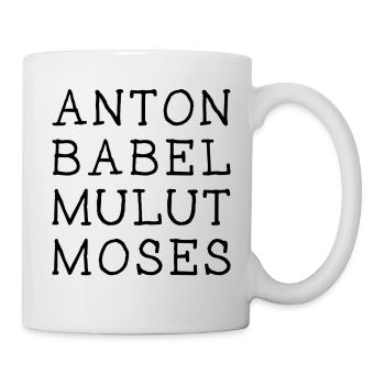 ANTON BABEL MULUT MOÏSE - Sort - Mug blanc - blanc - Droite
