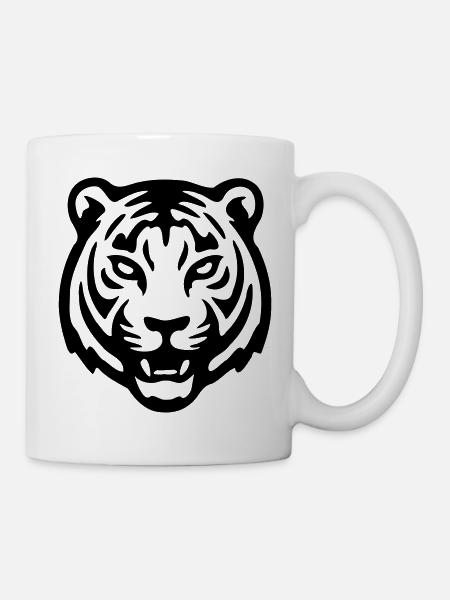Tigerkopf - Tasse - Weiß
