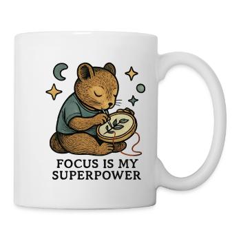 Focus: Superpower Bear Embroidery - Mug - white - Right