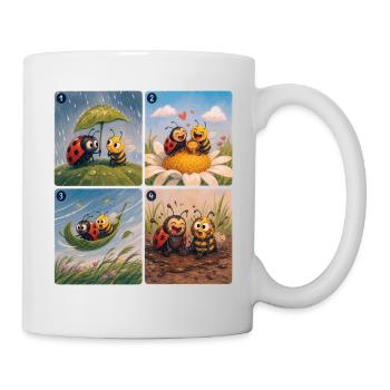 Ladybug and Bee: A Beautiful Friendship - Mug - white - Right