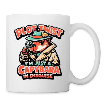 Plot Twist Capybara Detektiv - Tasse - Weiß - Rechts